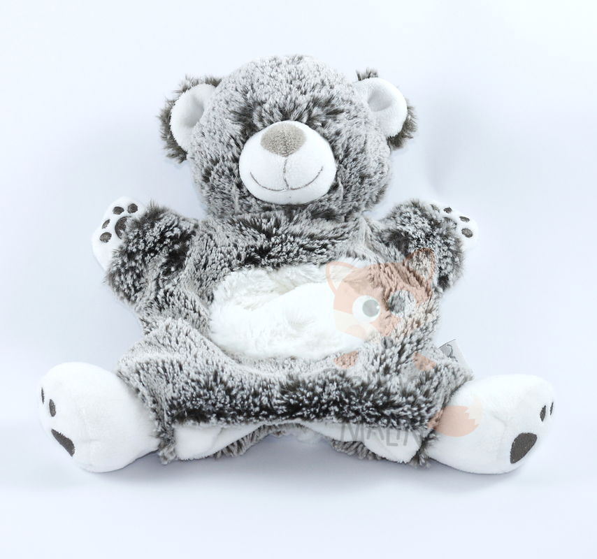 Handpuppet bear white dark brown 